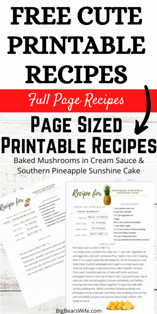 Easy Printable Recipes