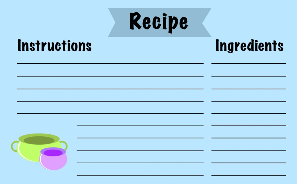 Editable Printable Recipe Cards