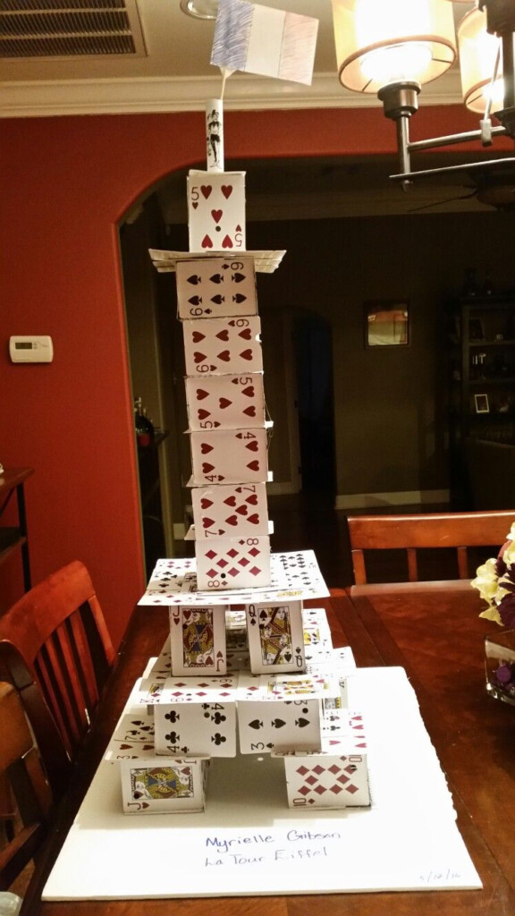Eiffel Tower Made From Cards Effiel Tower Eiffel Amy Favors 
