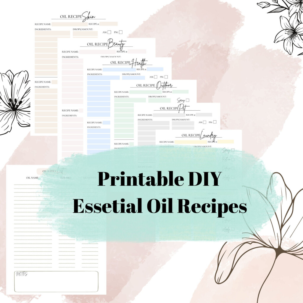 Essential Oils Printable DIY Recipe Oil Recipes Essential Oil 