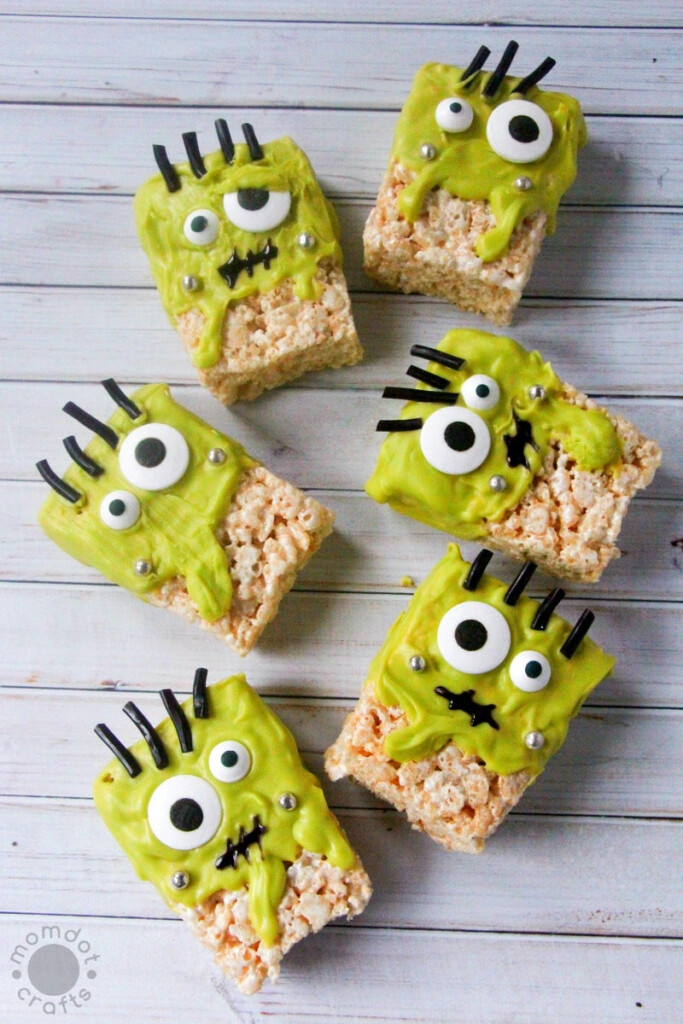 Frankenstein Rice Krispie Treats Recipe MomDot