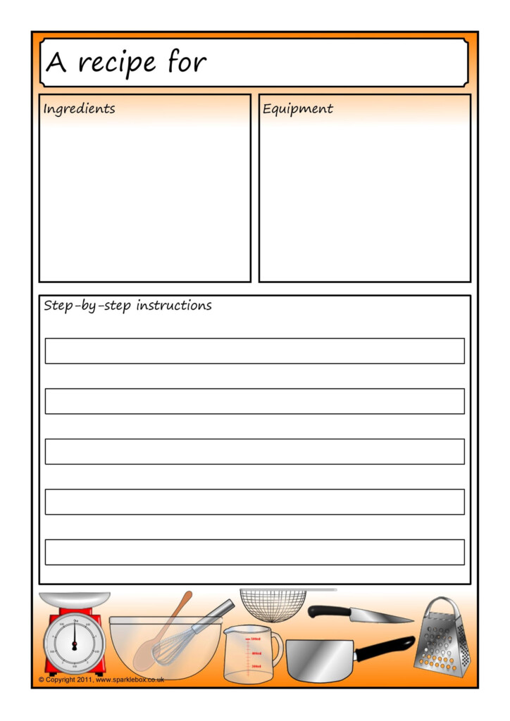 Free Editable Recipe Template Jungleklo