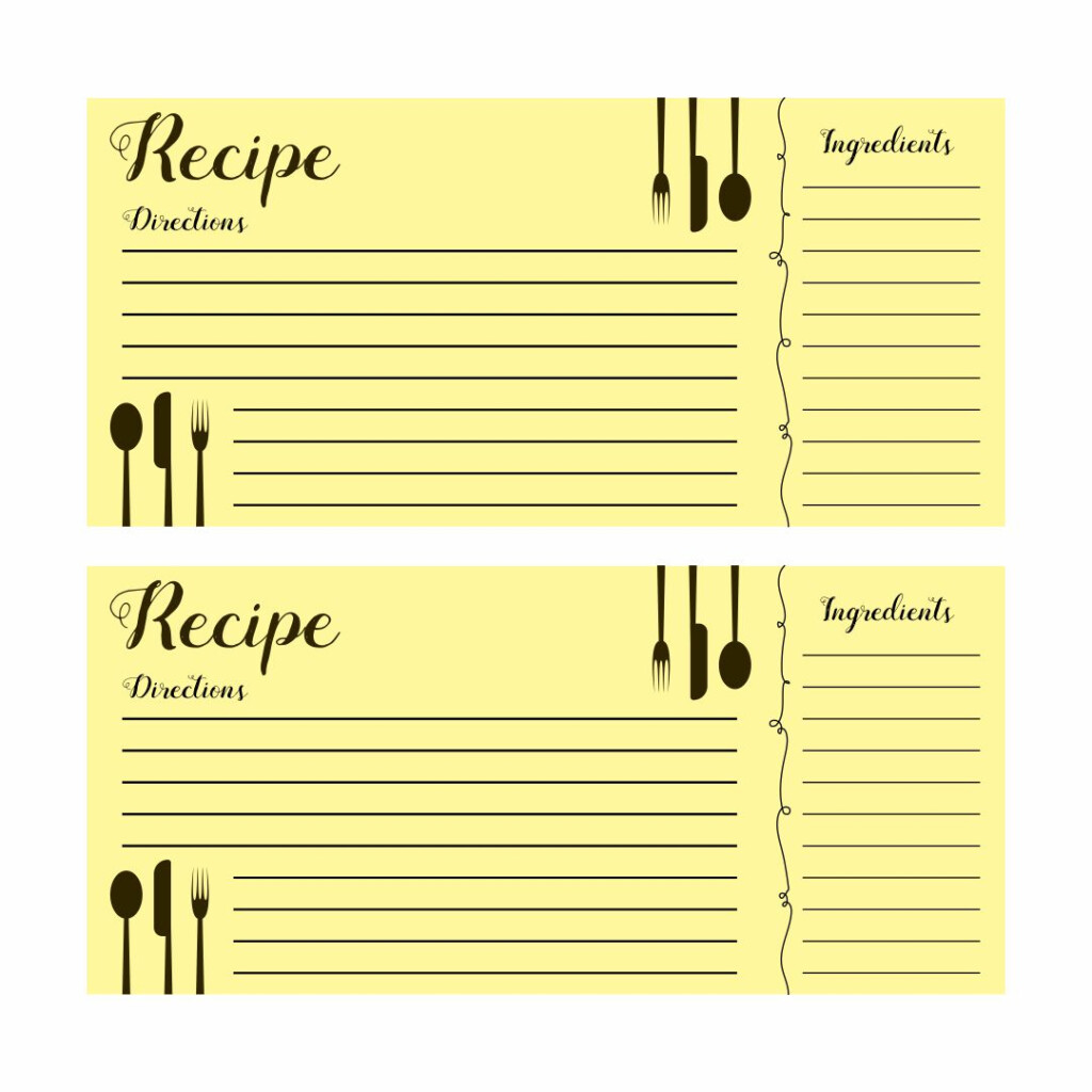 Free Fillable Printable Recipe Cards Dastalaska