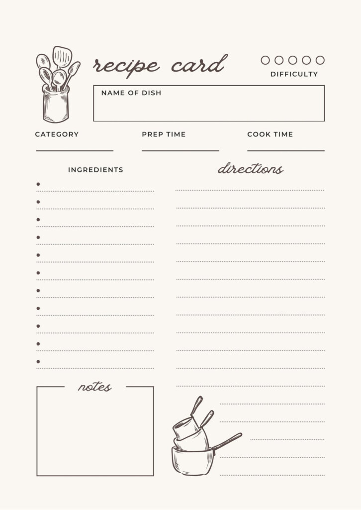 Free Printable Blank Recipe Cards Template Download Free Printable 