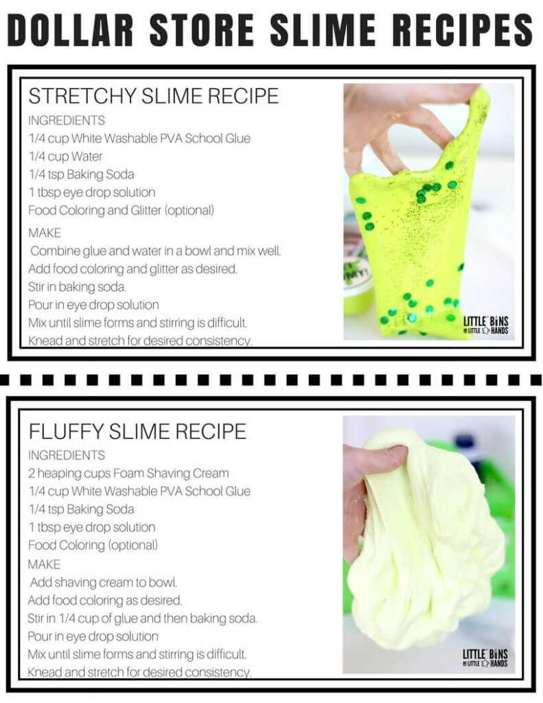 Free Printable Easy Slime Recipes