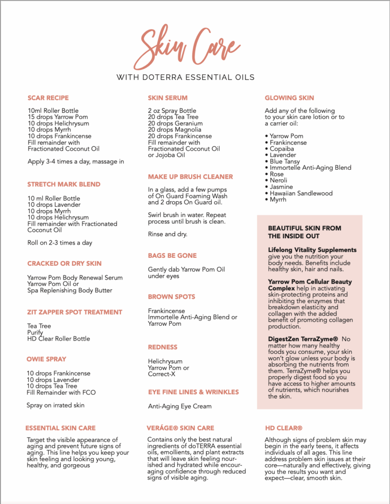 Free Printable Essential Oil Recipes Download Free Printable Essential 