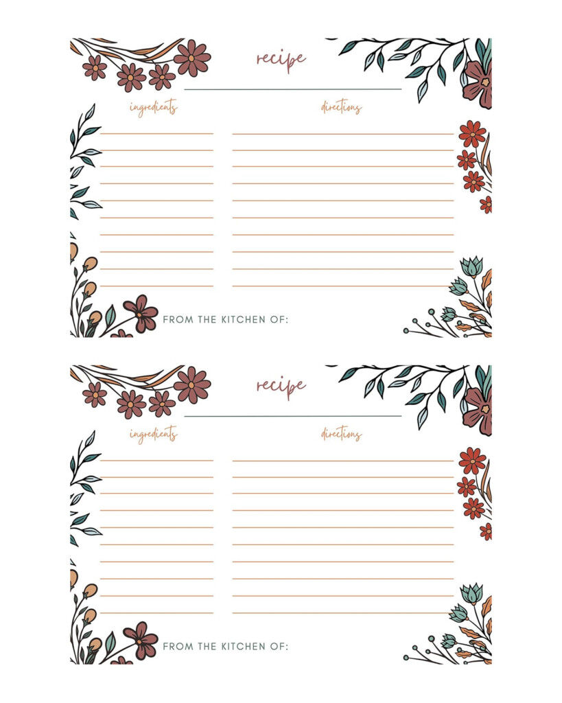 FREE Printable Fall Recipe Cards A Pretty Life In The Suburbs
