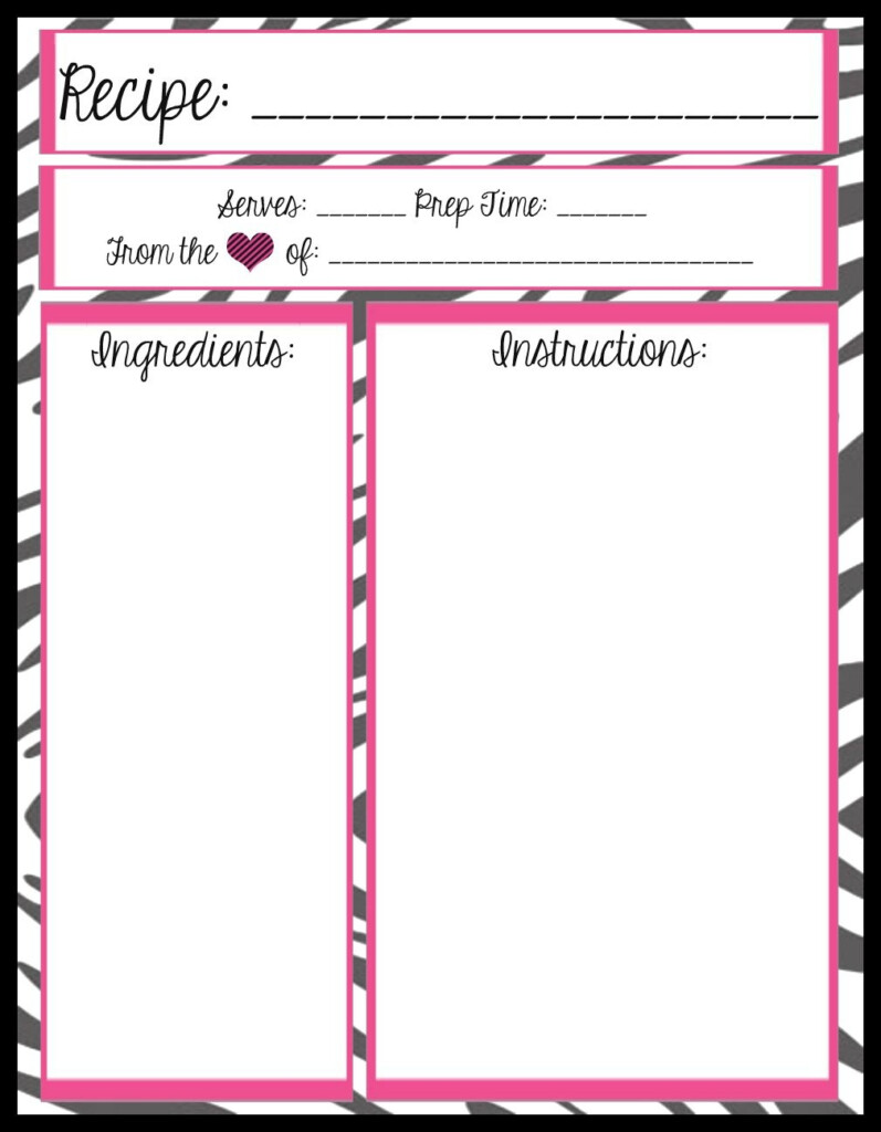 Free Printable Kids Cookbook Mesa 39 s Place Full Page Recipe Free 