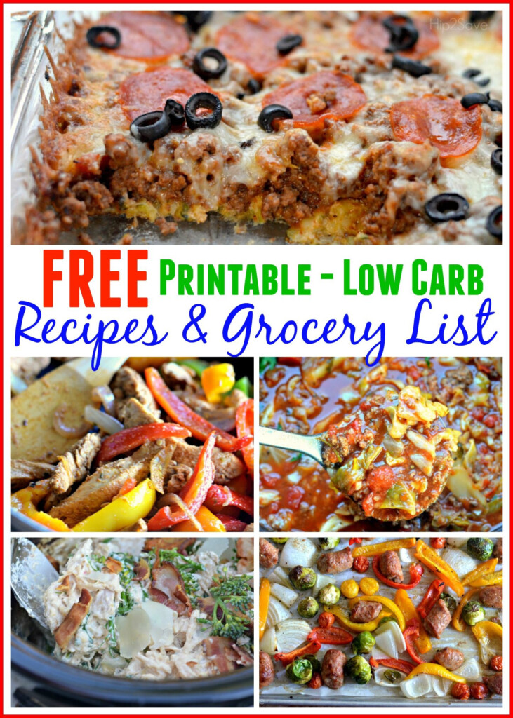 Free Printable Low Carb Recipes Printable Templates