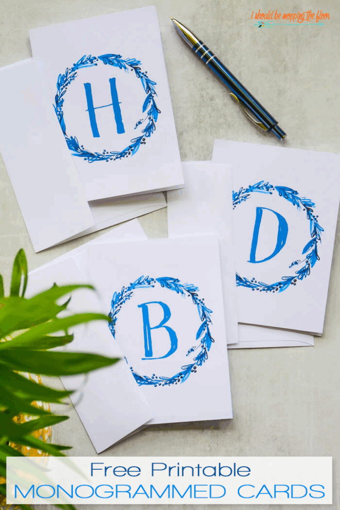 Free Printable Monogrammed Note Cards Printable Note Cards 