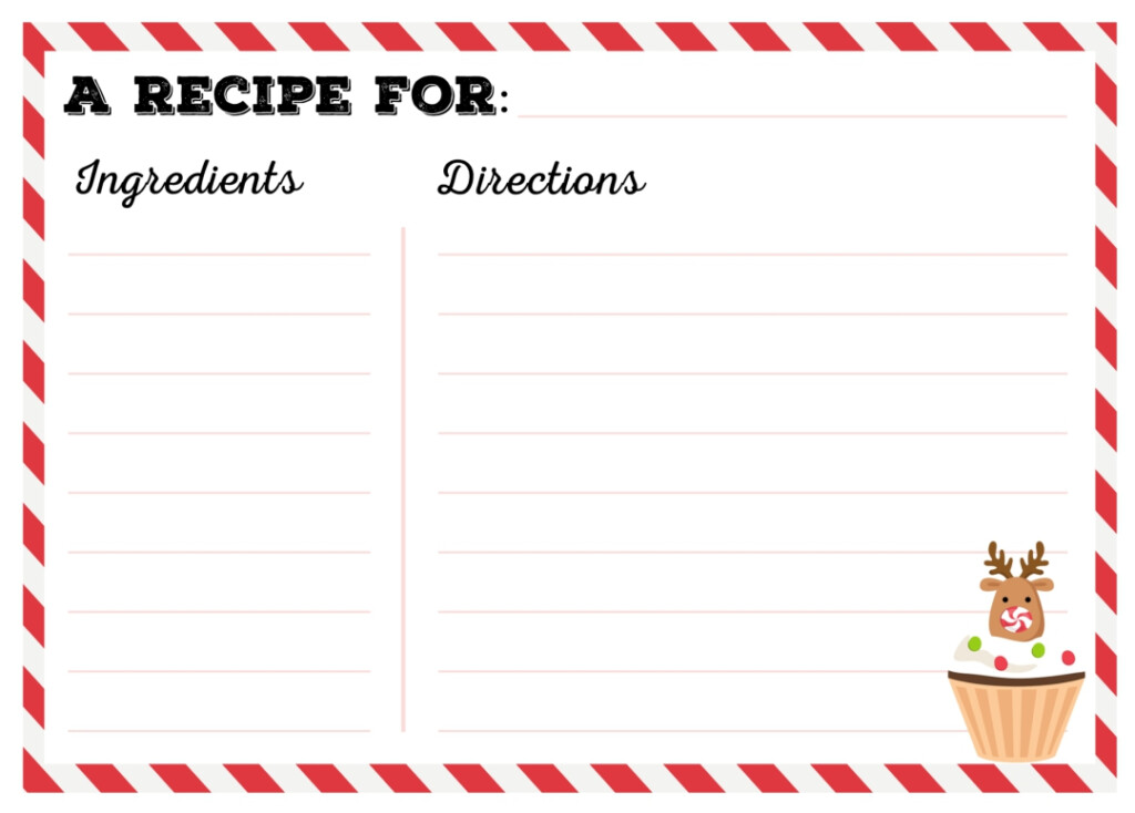 Free Printable Recipe Card Template Daxwheel