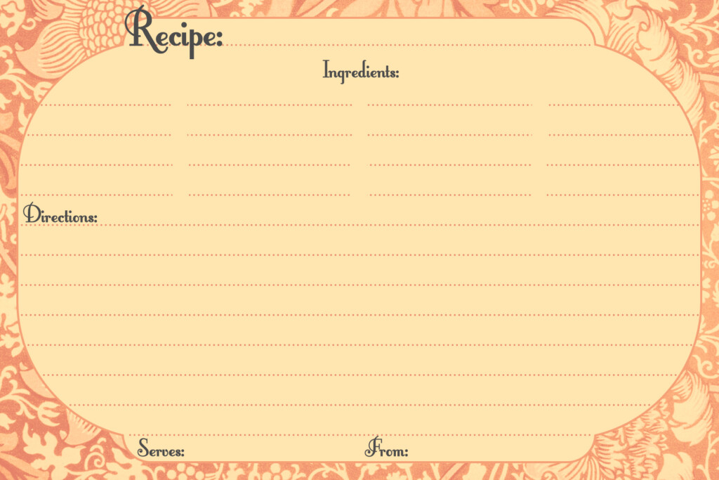 Free Printable Recipe Cards Call Me Victorian