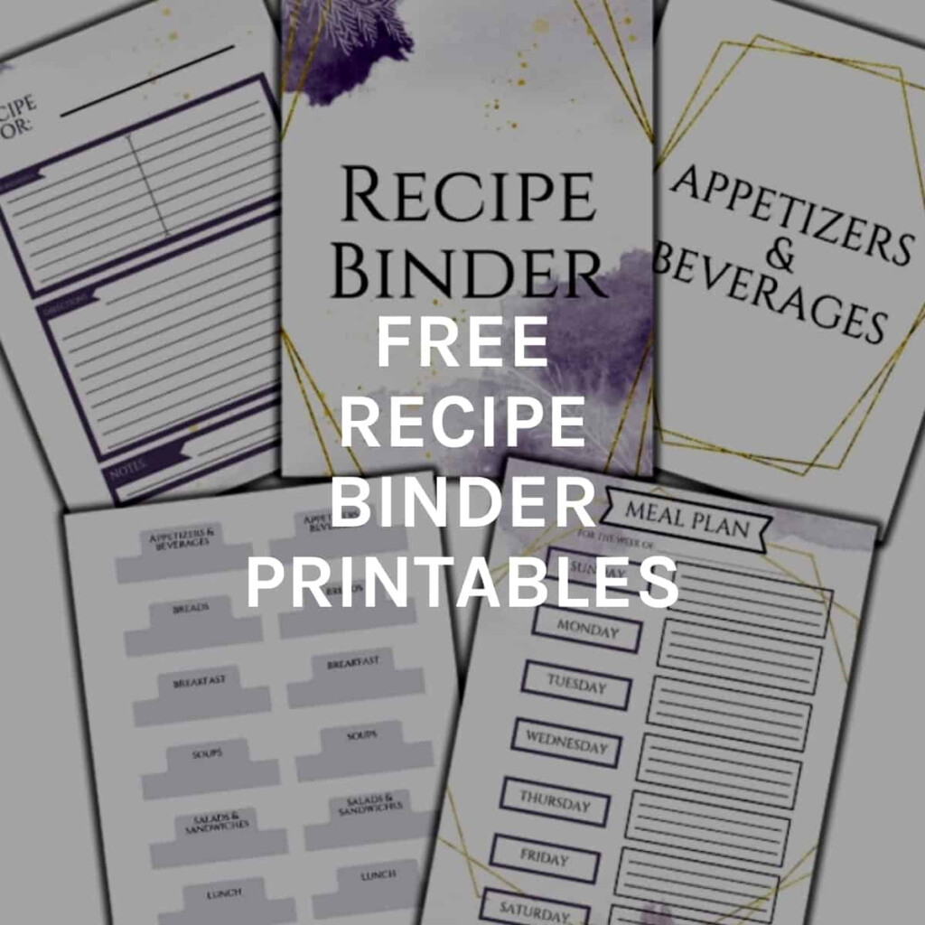 Free Printable Recipe Divider Pages Printable Form Templates And Letter