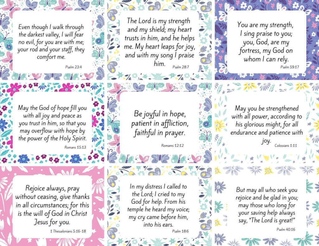Free printable scripture cards set encouragement 2 pic