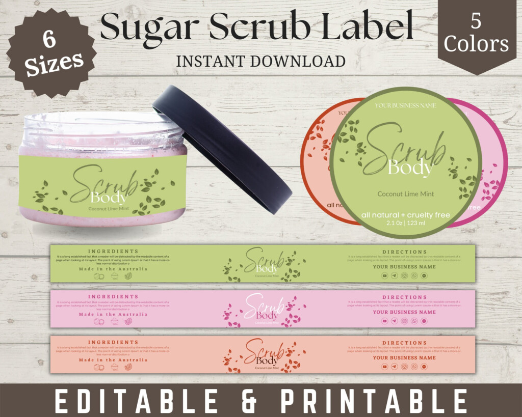 Free Printable Sugar Scrub Labels 53 OFF Www elevate in