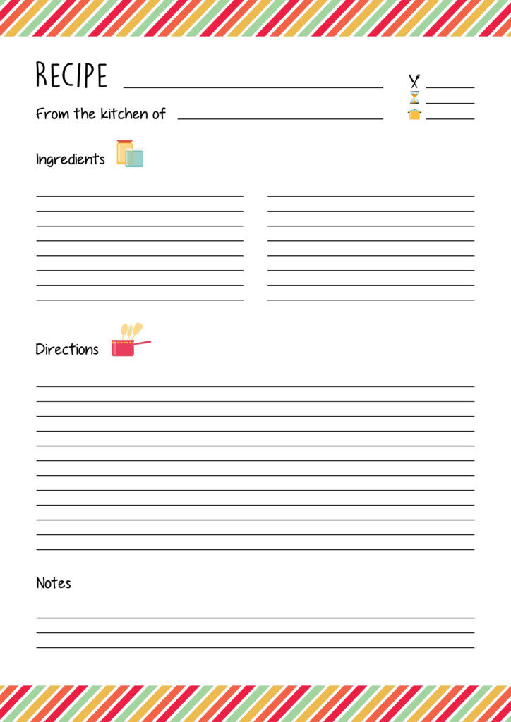 Free Recipe Card Template Printable Paper Trail Design Free 