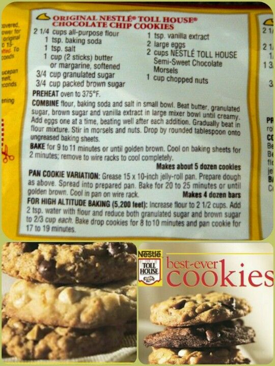 How To Make Printable Nestle Chocolate Chip Cookie Recipe