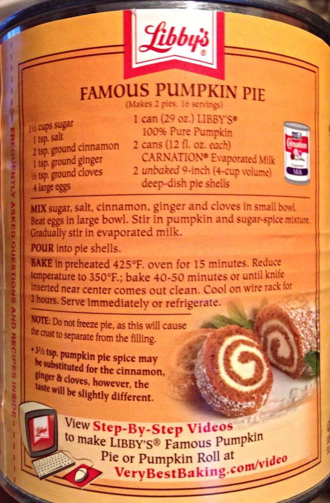 Libby 39 s Pumpkin Pie