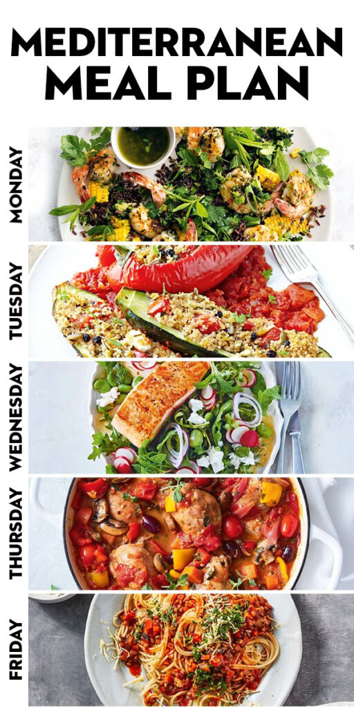 Month Mediterranean Diet Meal Plan Printable Calendar Printables