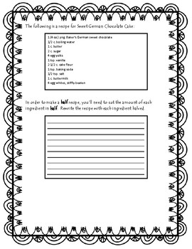 Multiplying And Dividing Fractions With Recipes By TeacherCristi