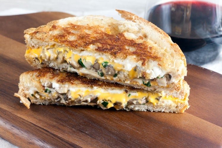 Mushroom Grilled Cheese Sandwiches Healthy Delicious