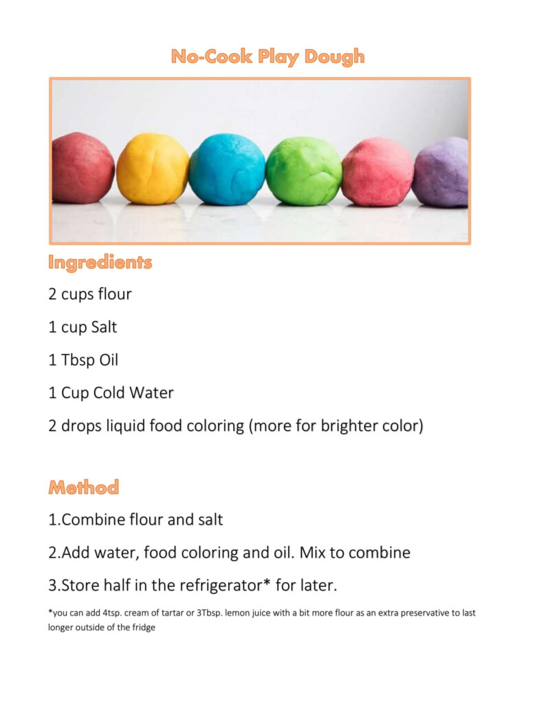 No Cook Playdough Recipe Besto Blog