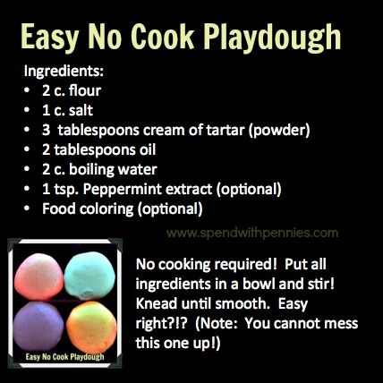 No Cook Playdough Recipe Printable Besto Blog