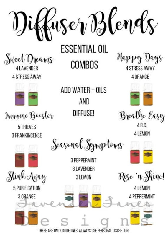 Printable Essential Oil Diffuser Recipes Printable Word Searches