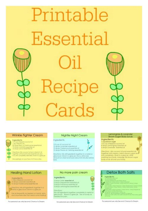 Printable Essential Oil Recipes Printable Word Searches