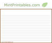 Printable Plain Lined Recipe Card Templates 4x6 And 2x5