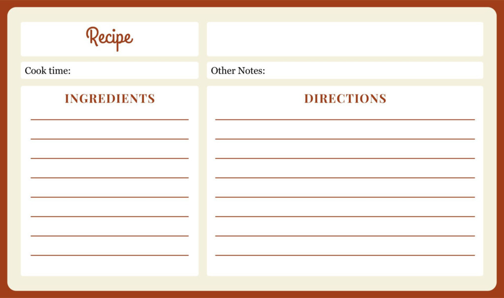 Printable Recipe Cards 4X6 Free Recipe Cards Template Printed Recipe 