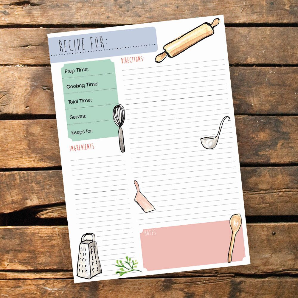 Printable Recipe Planner Printable Word Searches