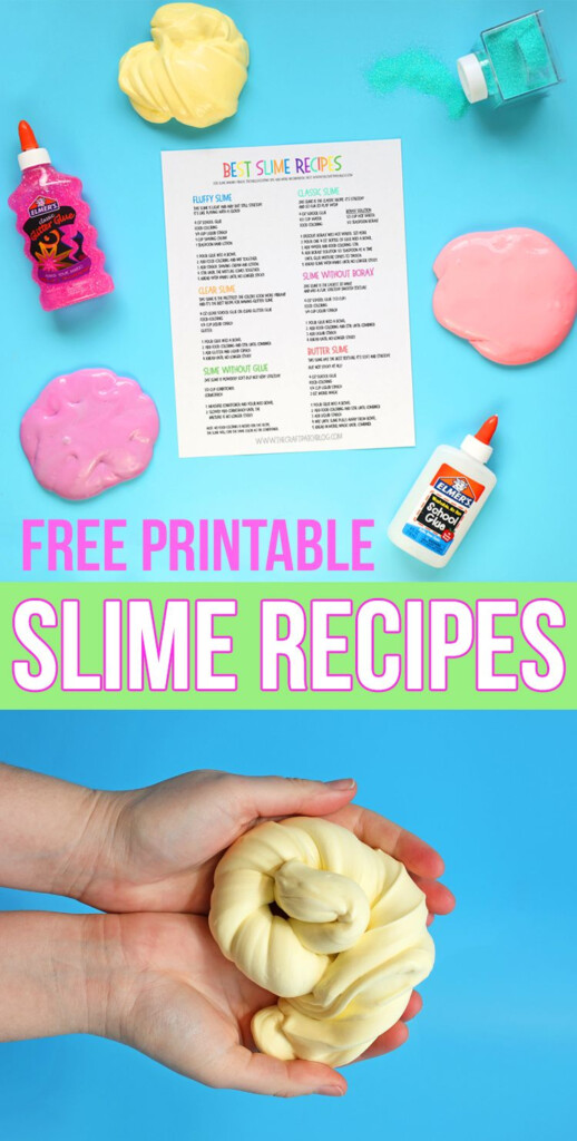 Printable Slime Recipe Printable Word Searches