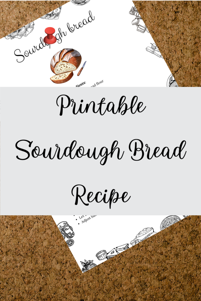 Printable Sourdough Bread Recipe Free PDF Tasteful Zone