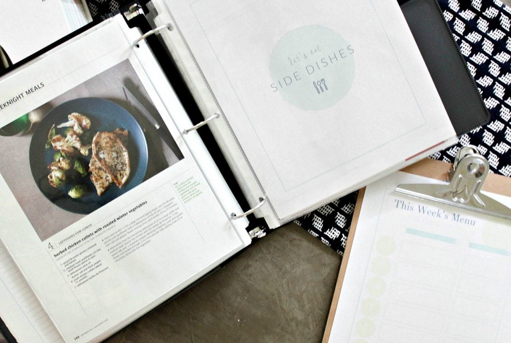 Recipe Binder Meal Plan Printables The Crazy Craft Lady