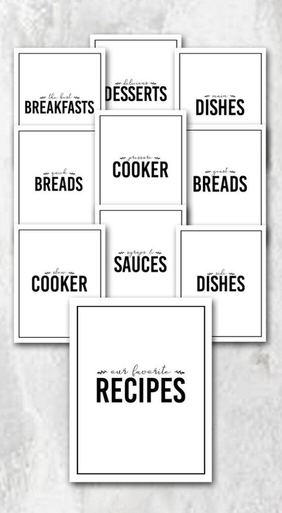 Recipe Binder Printables Recipe Book Recipe Dividers Family Etsy Artofit
