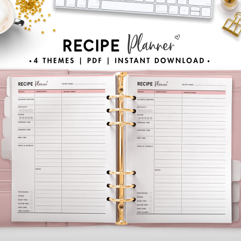 Recipe Planner World Of Printables