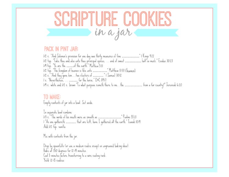 Scripture Cookies With Free Printable Recipe Artofit