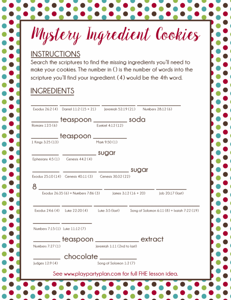 Scripture Cookies With Free Printable Recipe Artofit