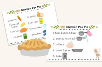 SET 2 PRINTABLE 20 Dramatic Play Recipe Cards For Kids Play Pretend 