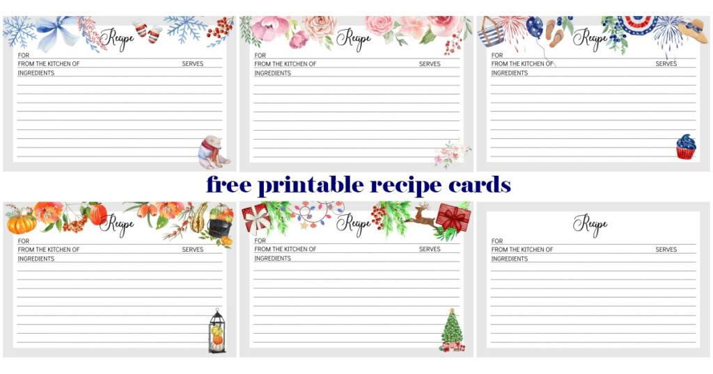 Simple Way To Recipe Cards Printable