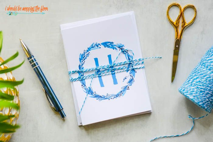 These Lovely Watercolor Free Printable Monogrammed Note Cards Are 