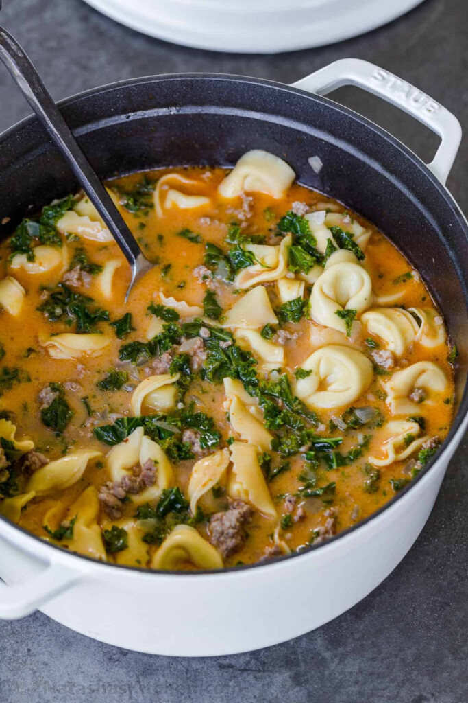 Tortellini Soup With Italian Sausage And Spinach Recipe Deporecipe co