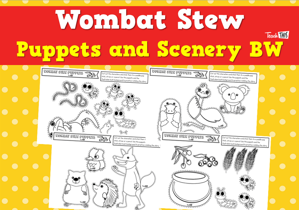 Wombat Stew Character Printables Vrogue co