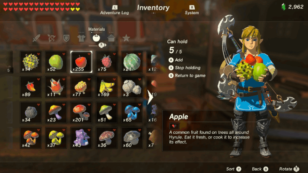 Zelda Breath Of The Wild Recipes For Extra Stamina Infoupdate